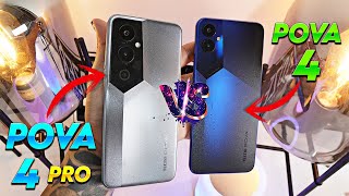 POVA 4 VS POVA 4 PRO  CELULARES GAMERS DE BAJO COSTO