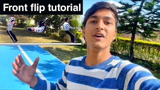 How to front flip / learn fronflip easily in hindi / front flip tutorial / by sahil joshi screenshot 3