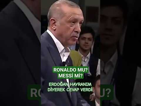 Erdoğan Ronaldo Mu? Messi Mi? Sorusuna Hayranım Diyerek Cevap Verdi! #ronaldo #messi #erdoğan