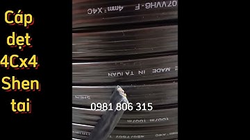Cáp dẹt cầu trục 4cx4 Shentai, cáp dẹp 4cx4 cho cầu trục, dây điện dẹp cầu trục hiệu shen tai giá rẻ