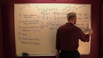 Solving a system of equations by addition elimination 4