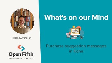 Purchase suggestion messages in Koha