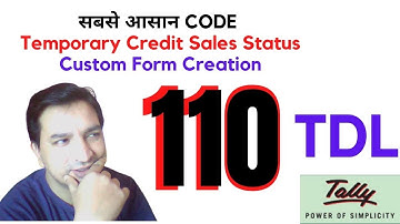 Tally Chapter 110 TDL for Custom Form of Temporary Credit sales By Rajiv Mishra Computer Class |TDL