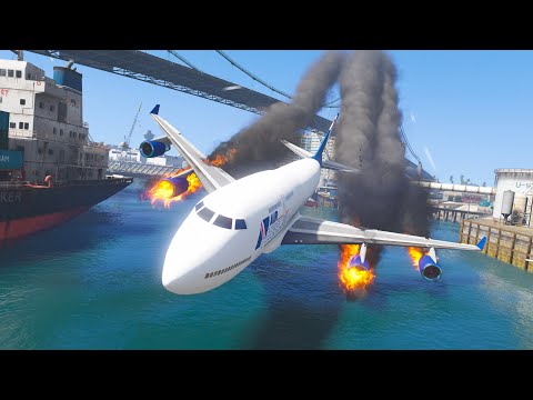 GTA 5 Epic Plane Crashes & Spiderman Ragdolls Ep.21 (Euphoria Physics)