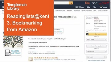 Reading Lists 3. Bookmarking from Amazon