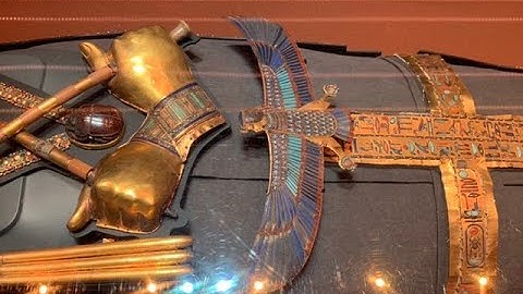 Tutankhamun’s Burial Trappings and Ornaments, with Hieroglyphs from the Book of the Dead.