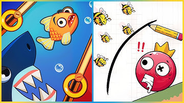 Save the Fish VS Rainbow Monster Draw to Smash - All Levels SpeedRun Gameplay ep 1