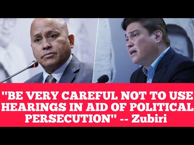 Bato, Durog kay Zubiri na Sinabi Nababahala Siya sa Paggamit ng Hearings sa Marcos-Duterte Camp War! class=