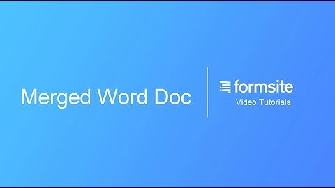 Merged Word DOCX templates for Results Docs