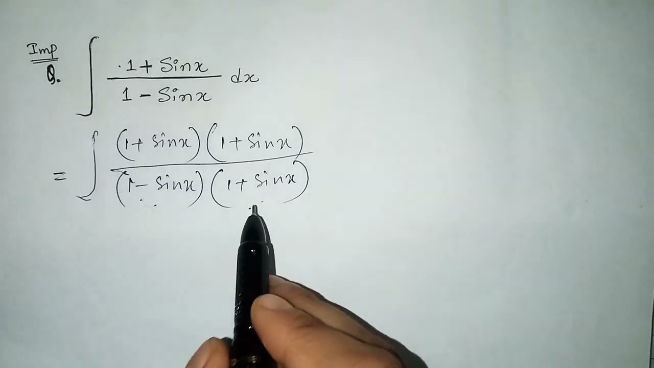 Integration of (1+Sinx)/(1-Sinx) dx | Important |Easy 