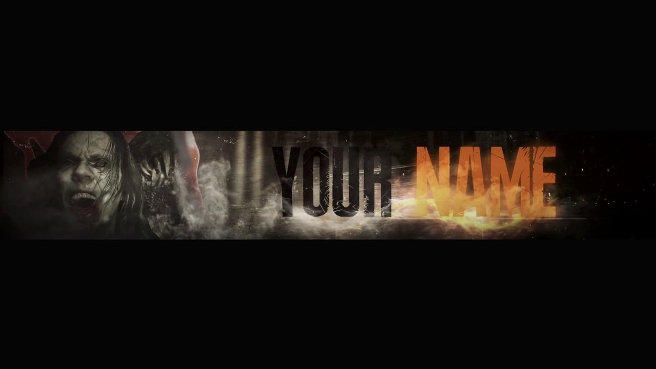 Free Banner Template 6 Resident Evil 7 Style Youtube