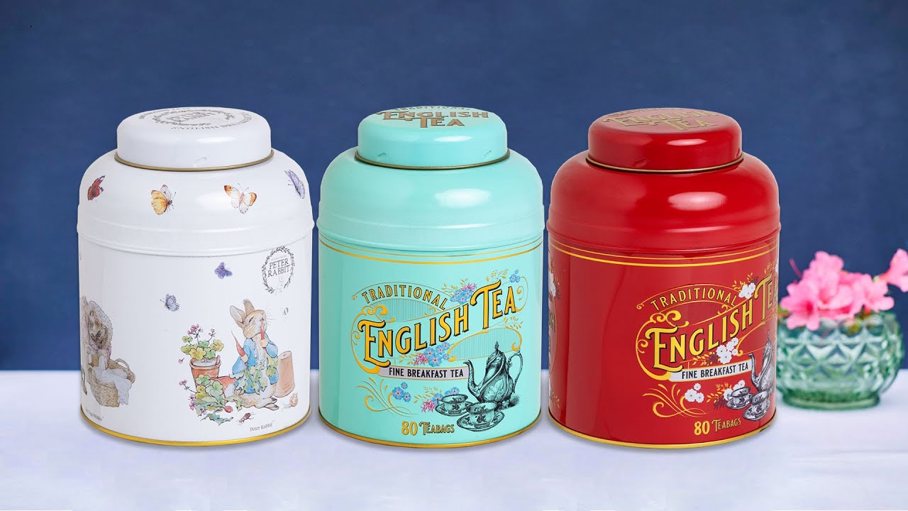 New English Tea  l  Vintage Victorian & Beatrix Potter Tea Midi Canister
