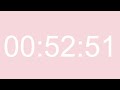 1 Hour, 60 Minute Countdown Timer Pastel Pale Pink Screen HH MM SS