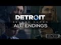 Detroit: Become Human ¦ &#39;Night of the Soul - Connor&#39; ALL ENDINGS (PC,PS4) 60fps |【XCV//】