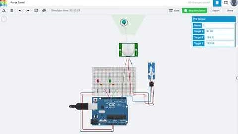 TinkerCad PIR Sensor and servo motor