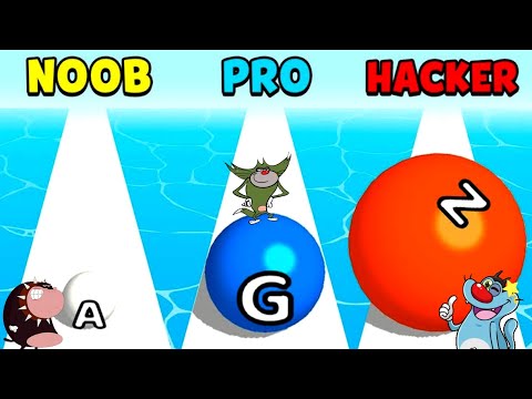 NOOB vs PRO vs HACKER A-Z Ball Run Android iOS Oggy And Jack Voice