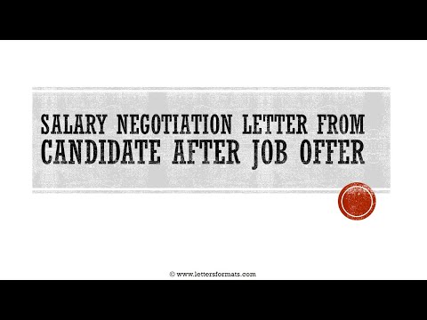 How To Write A Salary Negotiation Letter After Job Offer