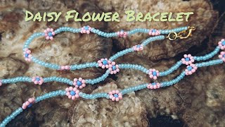 Daisy Flower Bracelet making| Daisy Flower pattern jewellery| Beaded daisy chain bracelet| CC 199