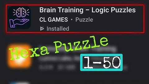Brain Training-Logic Puzzles||Hexa Puzzle||1-50||