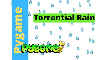 Torrential Rain Animation with Pygame Sprite in Python