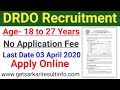 DRDO Apprentice Online Application 2020 | DRDO Recruitment 2020 | getsarkariresultinfo