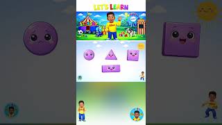 Purple Shapes song (Square) Learn the Color Purple and 4 shapes