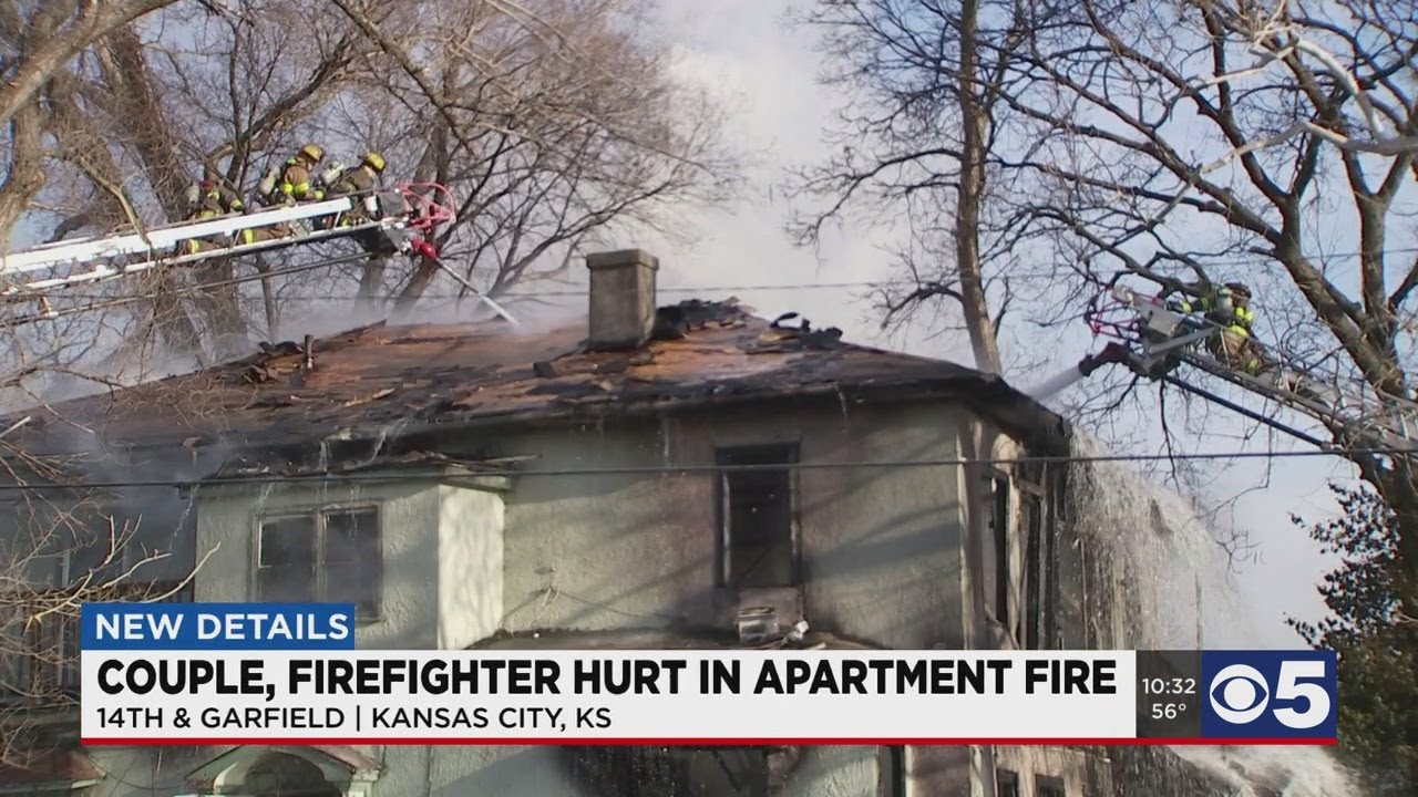 2 transported to hospital following fire in KCK - YouTube