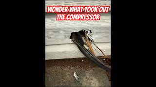 Kinked suction on compressor failure #bluecollar #hvac