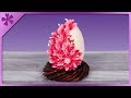 DIY Easter egg with a magnificent kanzashi ribbon flower (ENG Subtitles) - Speed up #662