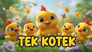 Tek Kotek Kotek 🐔 Lagu Anak Ceria Tentang Ayam Lucu | Lagu Anak Indonesia Terbaru