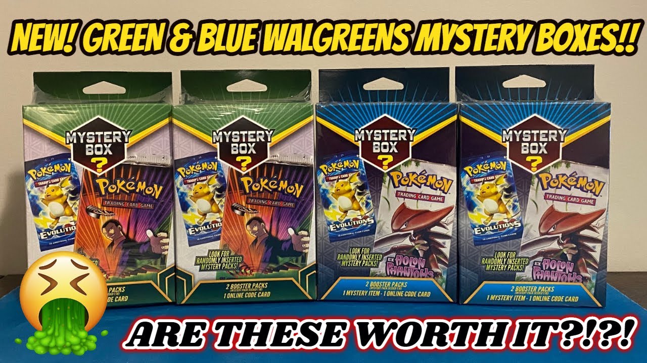 Pokemon Walgreens MYSTERY HANGER BOX 2022 Sealed 1 BLUE & 1 GREEN FREE SHIP 