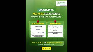 One Degree, Multiple Sustainable Careers | B.Tech in Plastics &amp; Polymer Engineering 🌱 at PIU