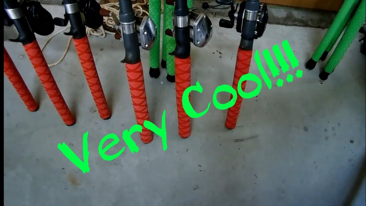 DIY Heat shrink custom fishing rod grip #DIY #howtofish #fishing 