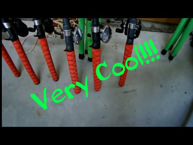 DIY Heat shrink custom fishing rod grip #DIY #howtofish #fishing