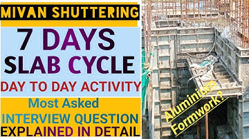 Mivan shuttering interview questions in 2022|07 DAYS SLAB CYCLE Activities|mivan technologies|part-1