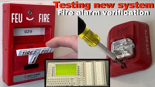 Testing brand new fire alarm system install | Notifier NFS2–3030 verification