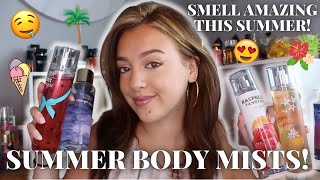 ☀TOP 21 BODY MISTS FOR SUMMER 2022!!☀BATH & BODY WORKS AND VICTORIA'S SECRET
