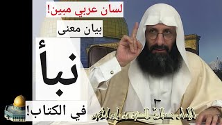 بيان معنى نبأ في الكتاب. للإمام صلاح الدين بن إبراهيم.