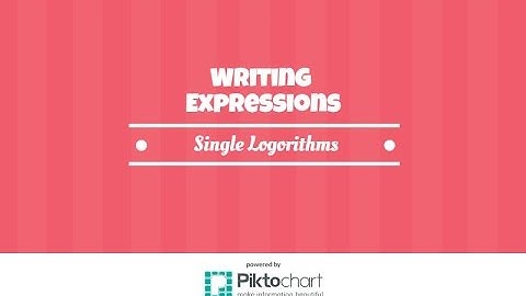 How To Write expressions as single logarithms