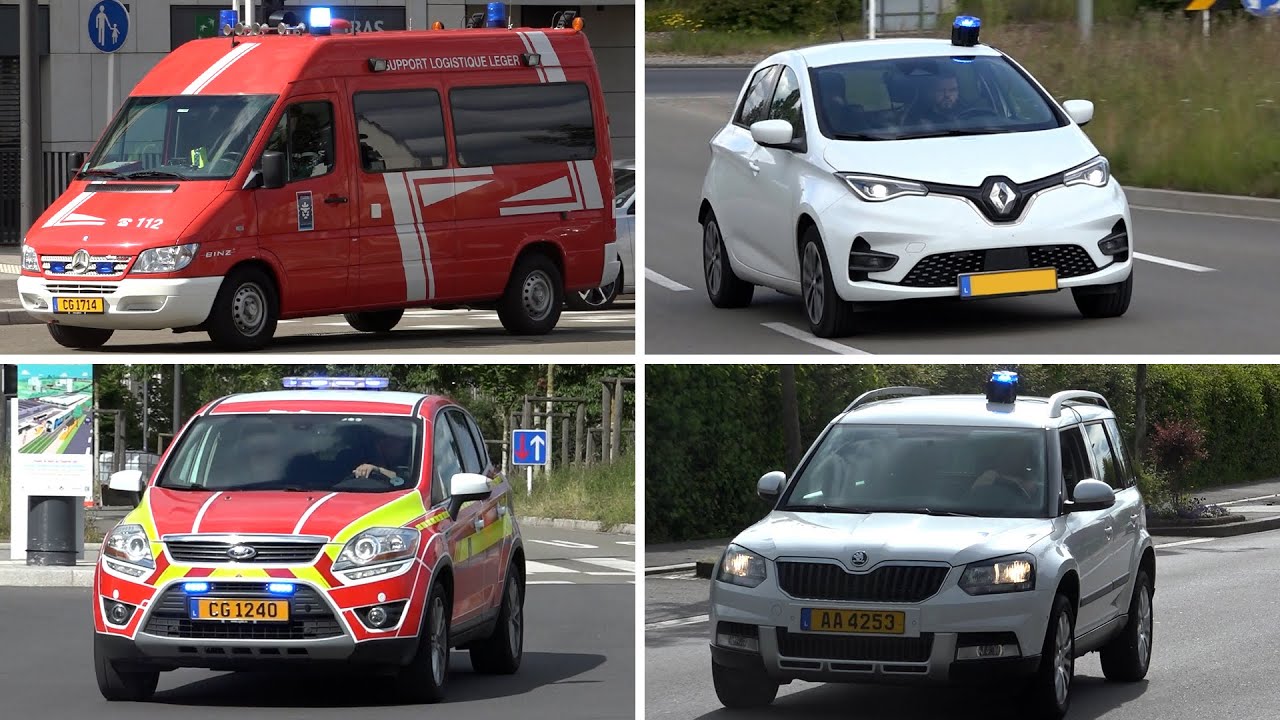 Gefahrguteinsatz im Postzentrum | Einsatzfahrten von Feuerwehr und Polizei in Luxemburg