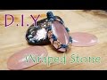 How to make macrame knot wrap cabochon pendant stones with cotton waxed thread