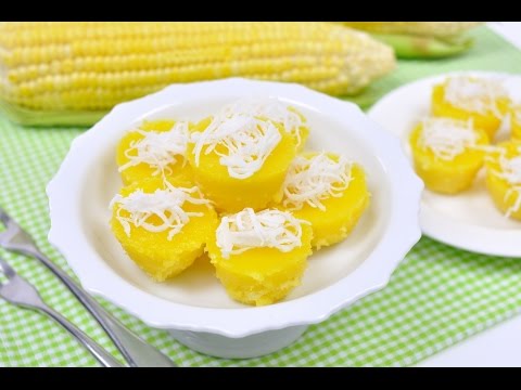 Steamed Sweet Corn Cake (Thai Dessert) – Kanom Khao Phot ขนมข้าวโพด
