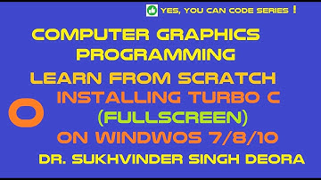 #ugc #net #Computer #Graphics #mdu #sukhvinder #deora Lesson 0: Installing Turbo C on Windows 8 / 10