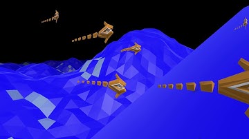 Procedurally animated schools of fish