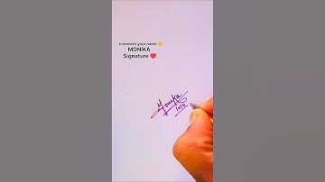 MONIKA Name Signature Style | #shorts #short #signature #youtubeshorts #trendingshorts #handwriting