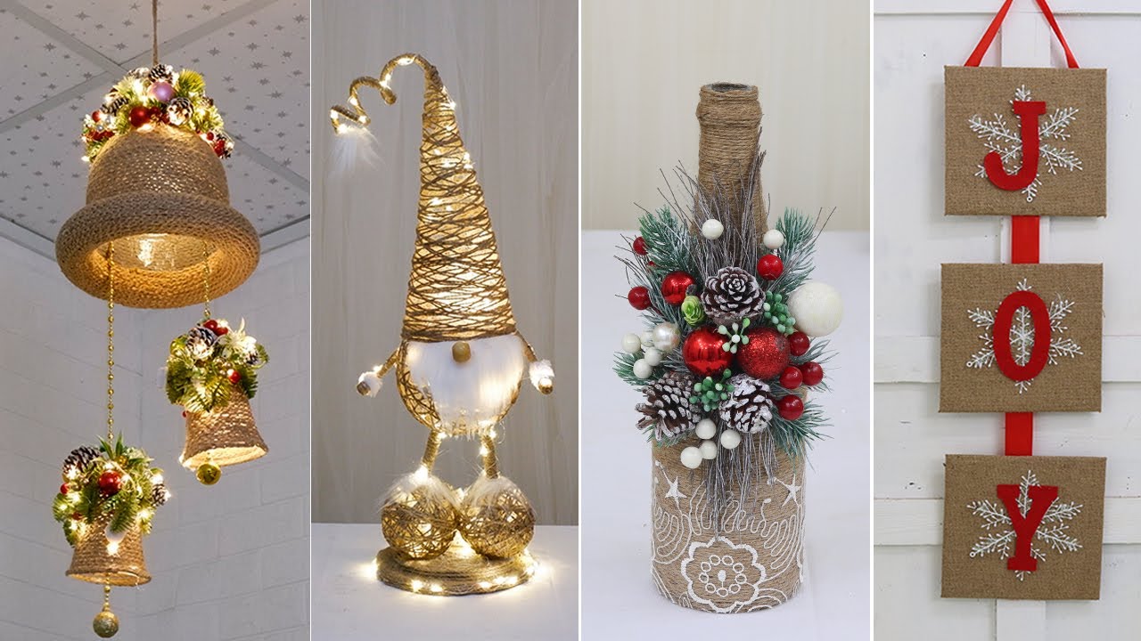 7 Jute craft Christmas decorations ideas | Christmas decoration ...