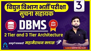 🔩 2 tier vs 3 tier archietecture | dbms in hindi | ia exam 2021 | dbms important mcq by sampat liler