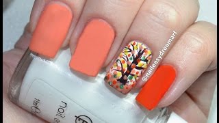 Autumn Tree Nail Art Tutorial | DIY Fall Nails