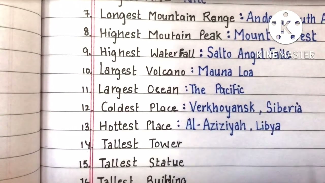 Fun Facts || superlatives of the world || longest, shortest and largest things in the world ||