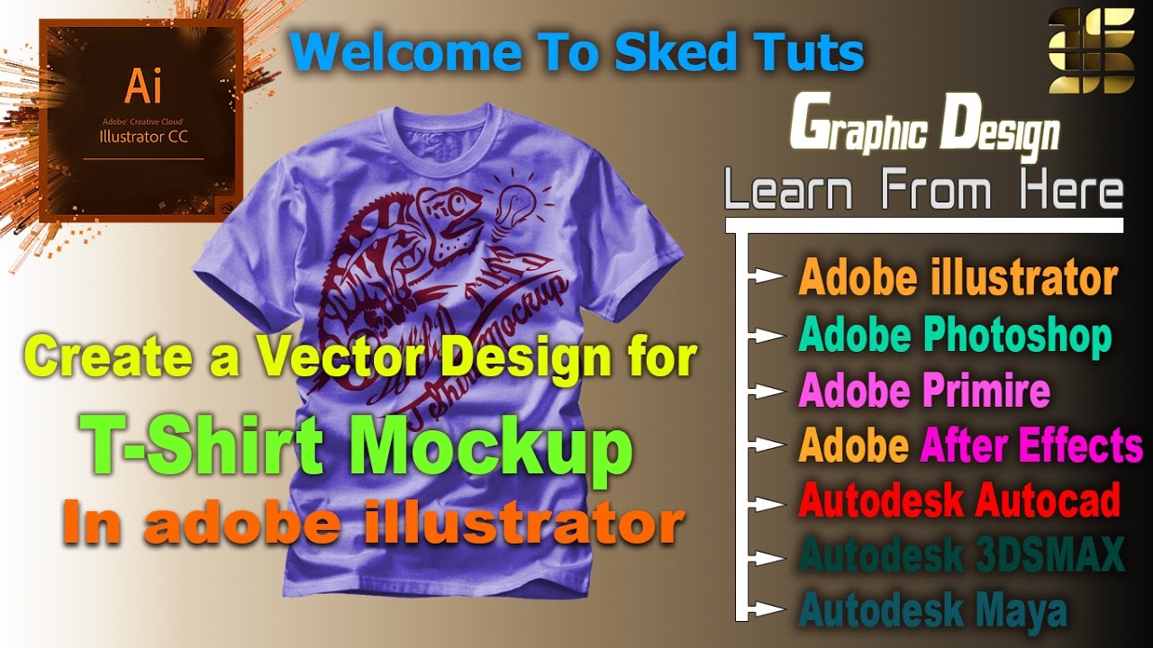 Download Create Vector Design for a T Shirt Mockup In adobe ...